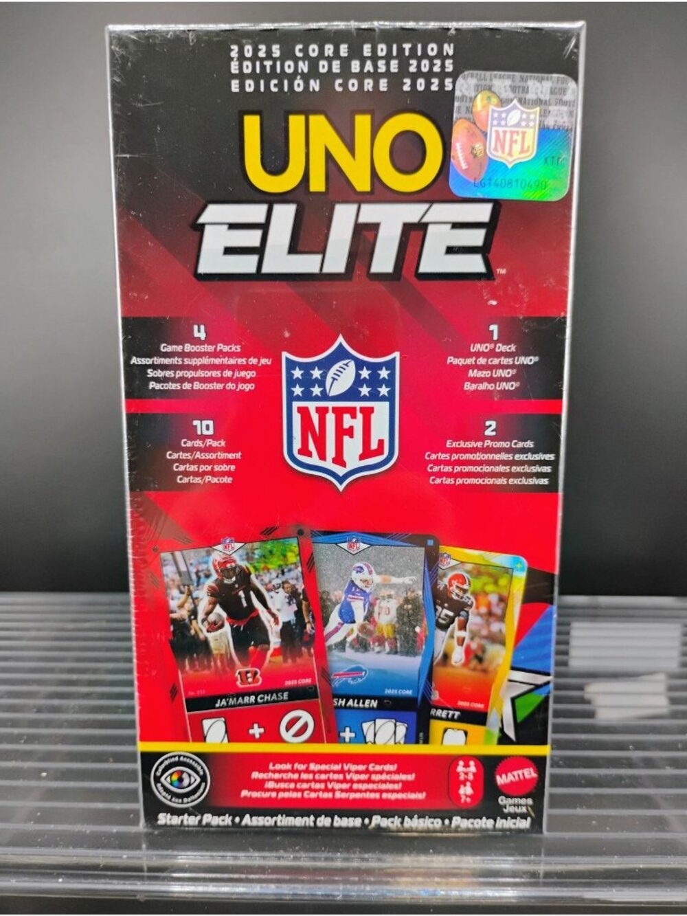 UNO Elite NFL 2025 Core Edition Card Game Starter Pack